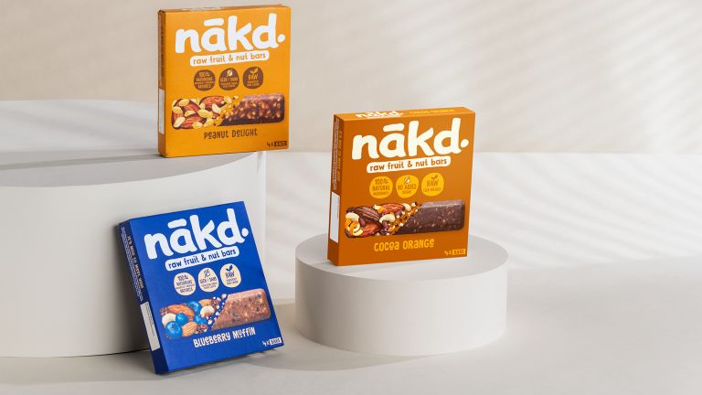 Packshot of Nakd snacks